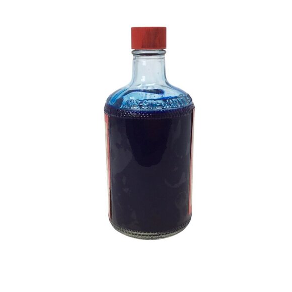 Mrs. Stewarts Liquid Bluing Vtg Laundry Whitening 10 oz Glass Bottle Luther Ford - Picture 8 of 9